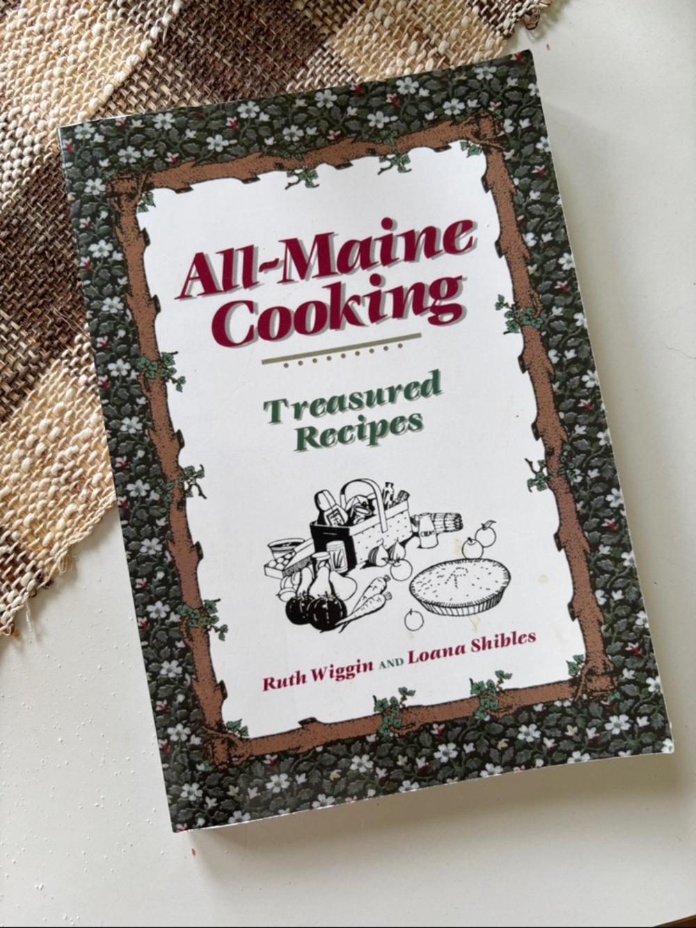 3/15$ ✨ DownEast All-Maine Cooking Cookbook - White, Green, and Red Accents